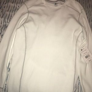 White workout long tee